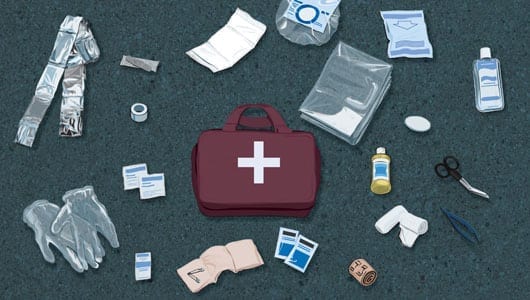 Keep a construction first aid kit