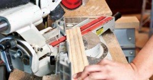 To miter corners, cut a 45-degree angle using a miter saw.