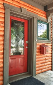 Exterior door and window trim is complete