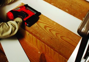 How to install hardwood stairs step 3 Cut and install new risers one at a time