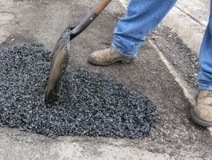 Asphalt is heated for paving applications 