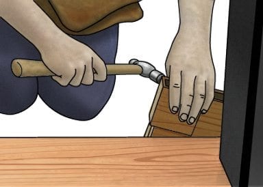 Replace a door threshold