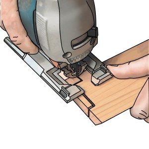 Lay out the notches at both ends