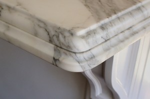 Support the countertop with a sheet of ¾-inch exterior-grade plywood 