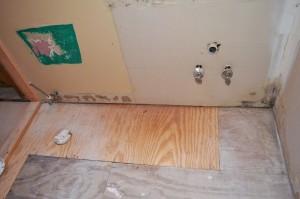 New plywood was installed