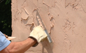 Apply a ⅛-inch thick coating of QUIKRETE Finish Coat Stucco 
