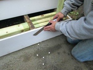 Fasten and finish PVC trim