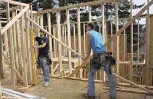 plumbing and straightening walls