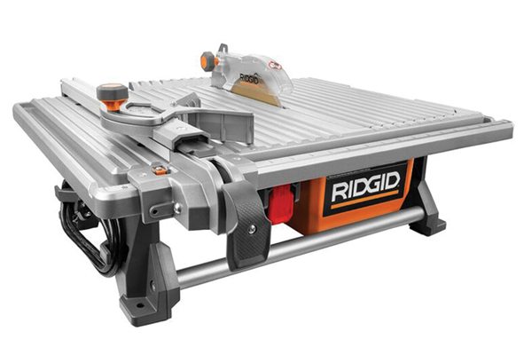 Shown is the RIDGID R40201 tile saw, which hit Home Depot stores in September.